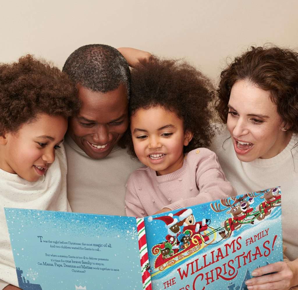 Family reading together