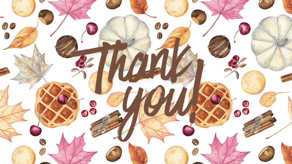 thank you with pumpkins