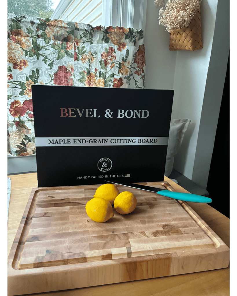 Bevel and Bond Cutting board lemons